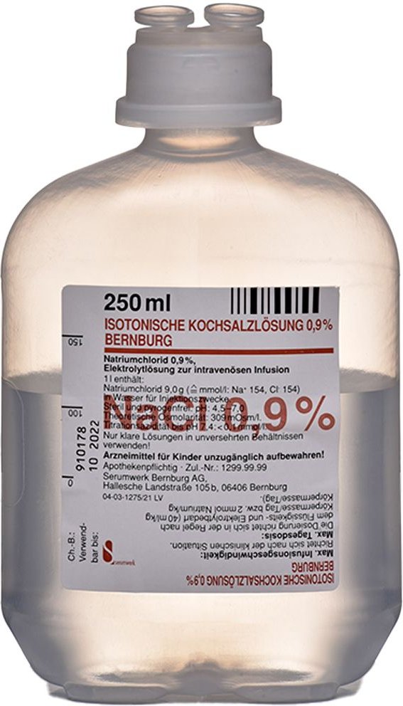 Isotonische Kochsalzlsg.0,9% Bernburg Inf.-L.PE 10x250 ml Infusionslösung
