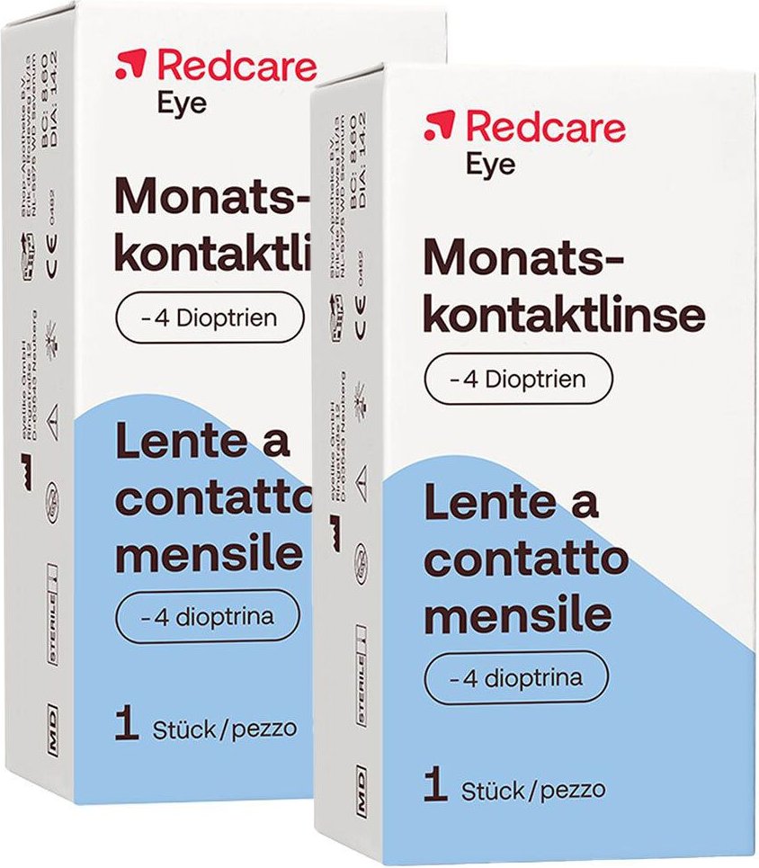 Redcare Monatslinse -4 Doppelpack 2x1 St Kontaktlinsen