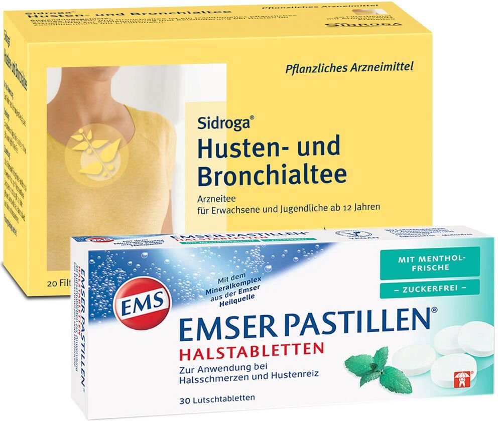 Erkältungsset - Sidroga Tee & Emser Pastillen 1 St Set