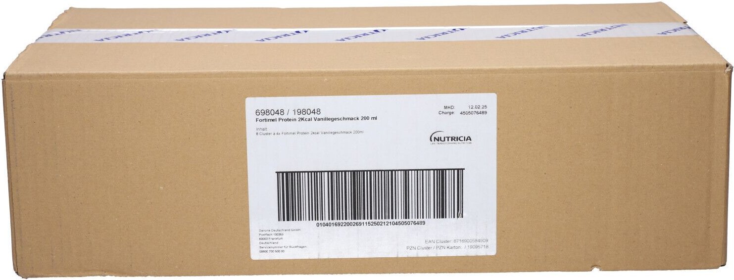 Fortimel Protein 2 kcal Vanillegeschm.Trinknahrung 32x200 ml Flüssigkeit