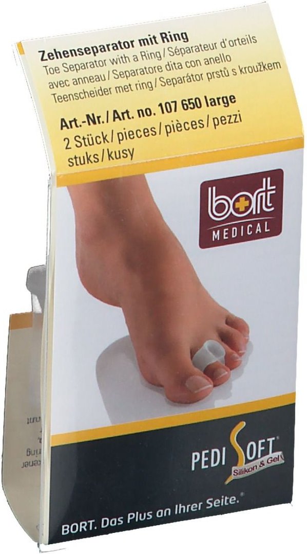 Bort PediSoft Zehenseparator m.Ring large transp. 1 St Bandage(s)