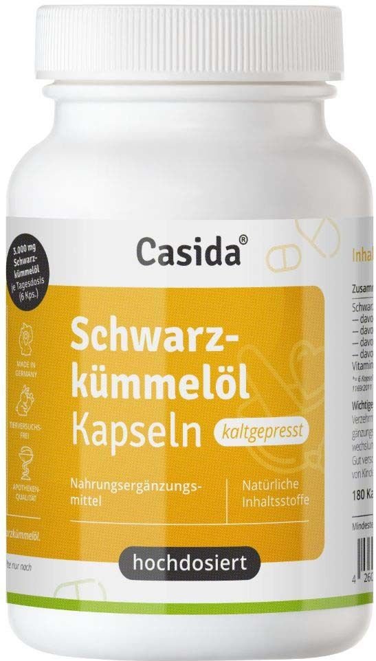 Thumbnail - Schwarzkümmelöl Kapseln 3000 mg hochdosiert 180 St