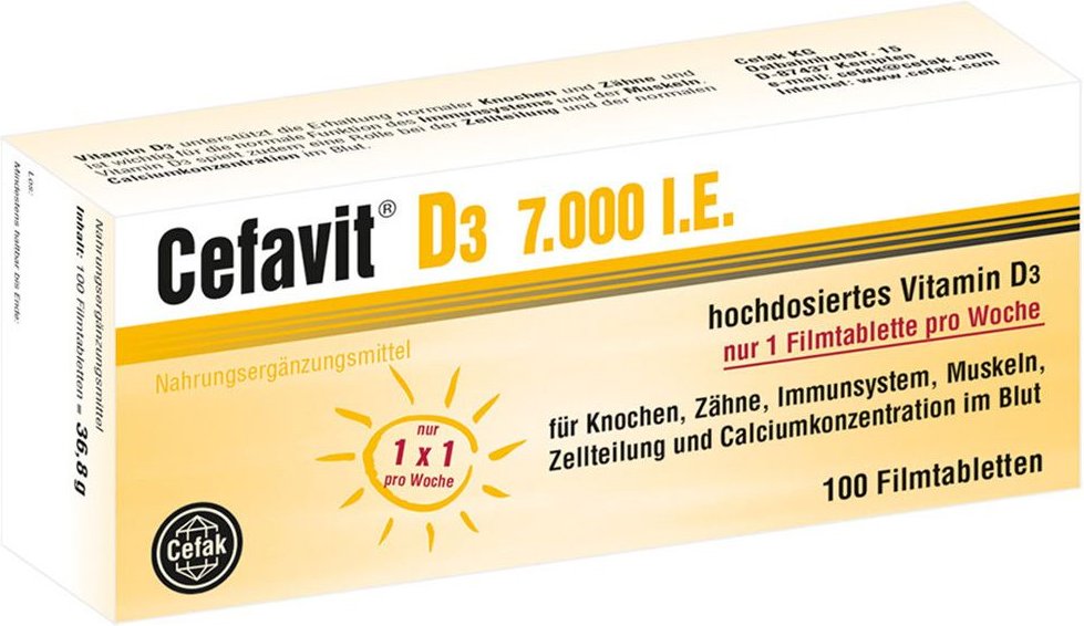 Cefavit D3 7.000 I.e. Filmtabletten 100 St