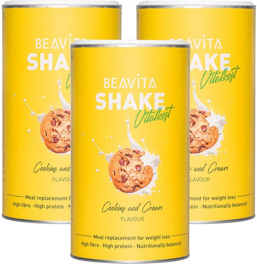 Beavita 2 Wochen Diät-Paket, Cookies-Cream 3x572 g Pulver