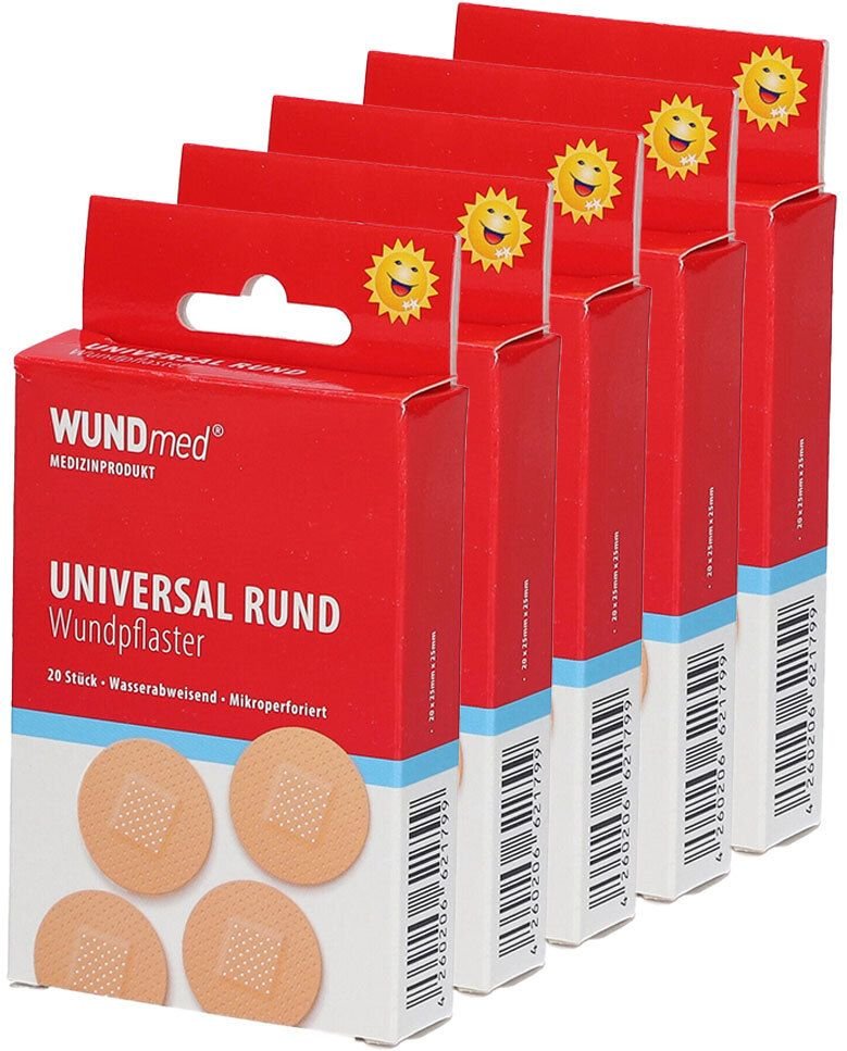 Wundpflaster 2,5 cm rund 5x 5x20 St Pflaster