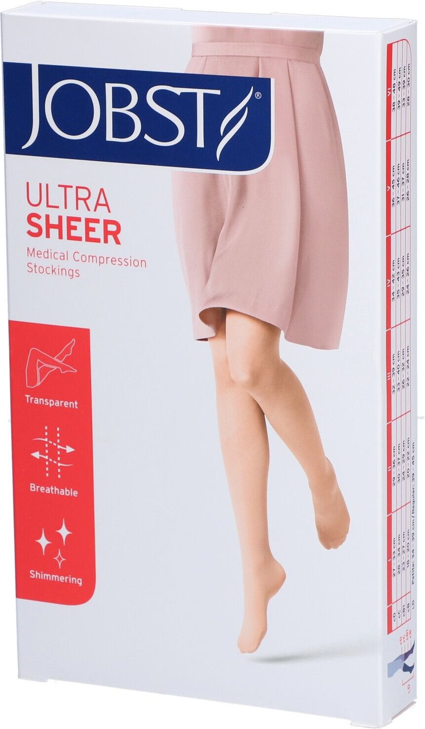Jobst Ultrasheer Kniekous Klasse 2 Ad Regular Softfit Natuur Small 1 St Strümpfe