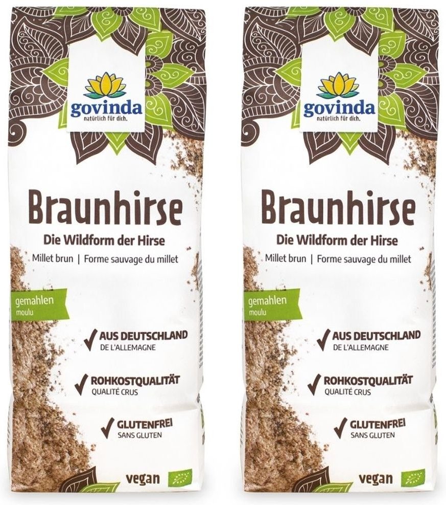 Govinda Bio Braunhirse gemahlen x2 2x1000 g Pulver
