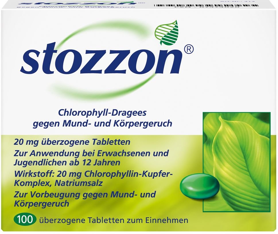 Stozzon Chlorophyll überzogene Tabletten 100 St Überzogene
