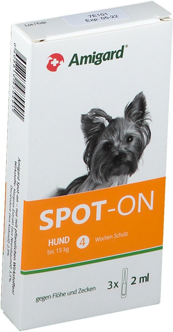 Amigard Spot-on Hund unter 15 kg 3x2 ml Tropfen