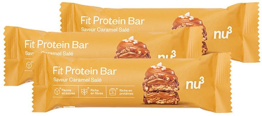3 x nu3 Fit Protein Bar, Salted Caramel 3x55 g Riegel