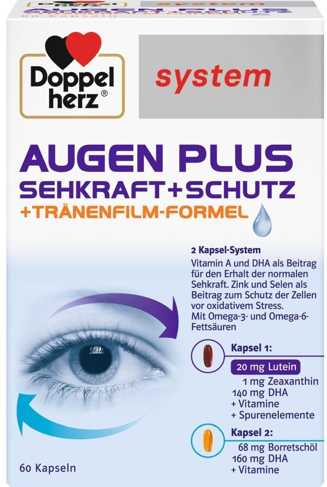 Doppelherz Augen plus Sehkraft+Schutz system Kaps. 60 St Kapseln