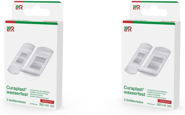 Curaplast Strips wasserfest 2 Größen 2x 2x20 St Pflaster