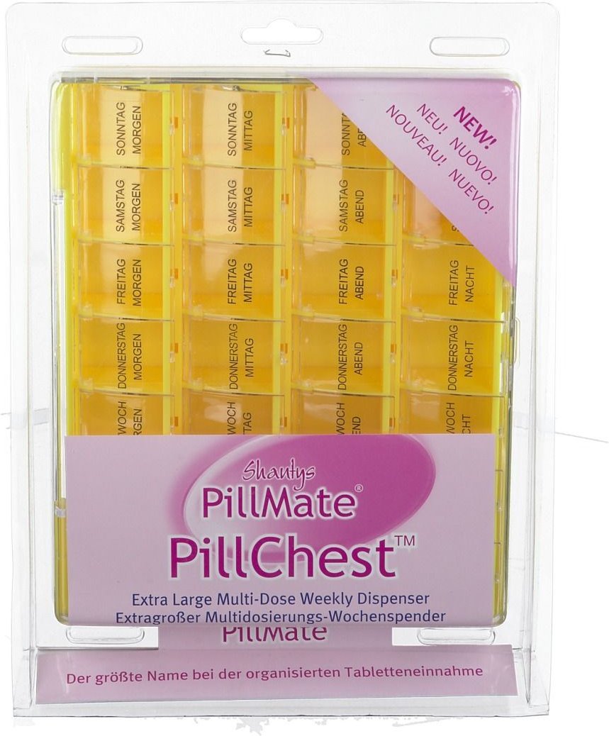 Tablettenbox 1 Woche 28 Fächer Klappdeckel