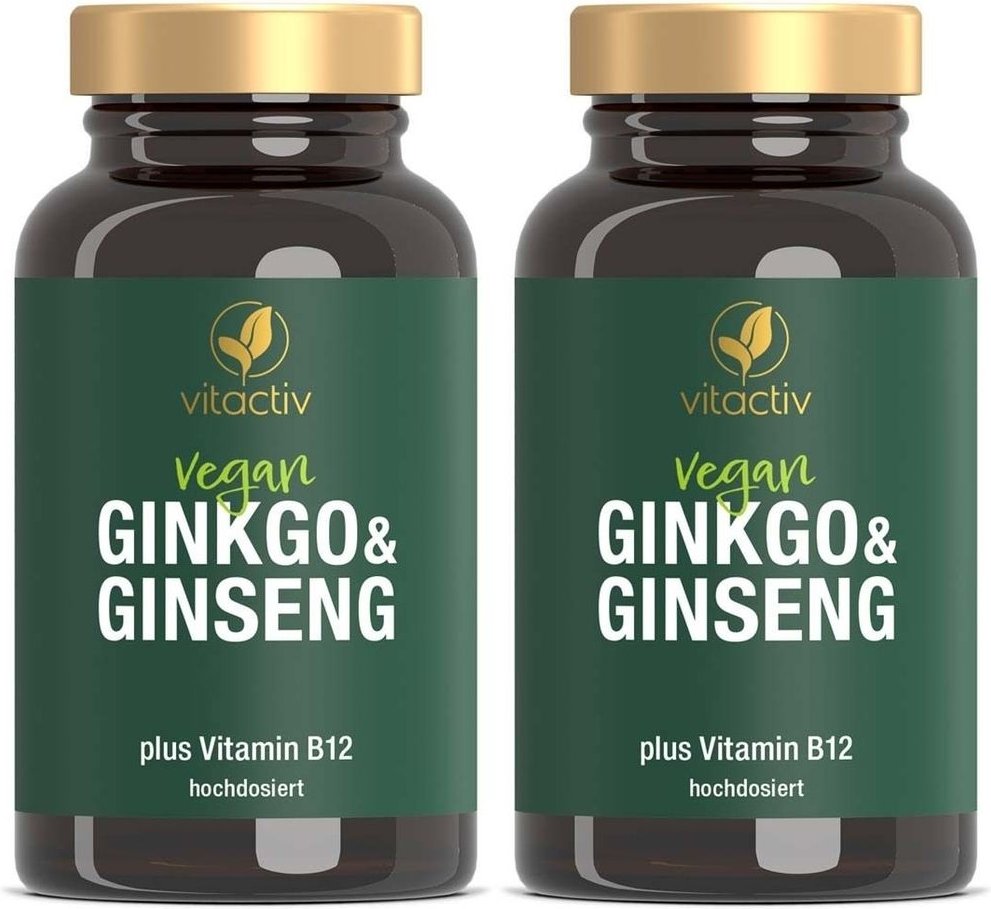 Ginkgo+Ginseng+B12 Kapseln x2 2x60 St