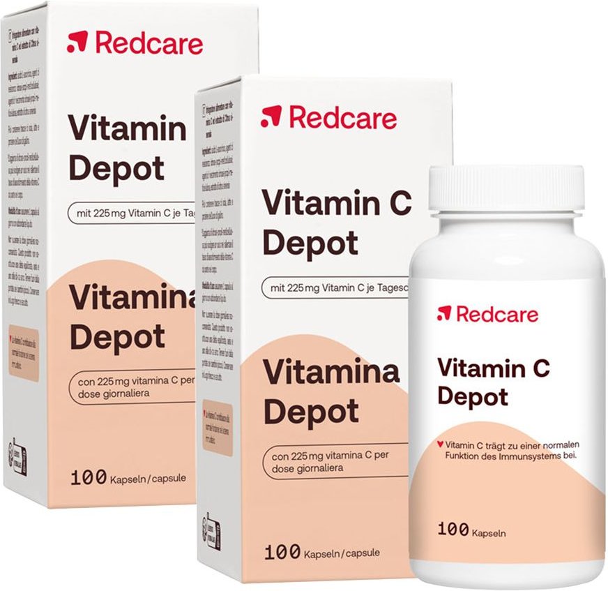 2er Set Vitamin C Depot RedCare 2x100 St Kapseln