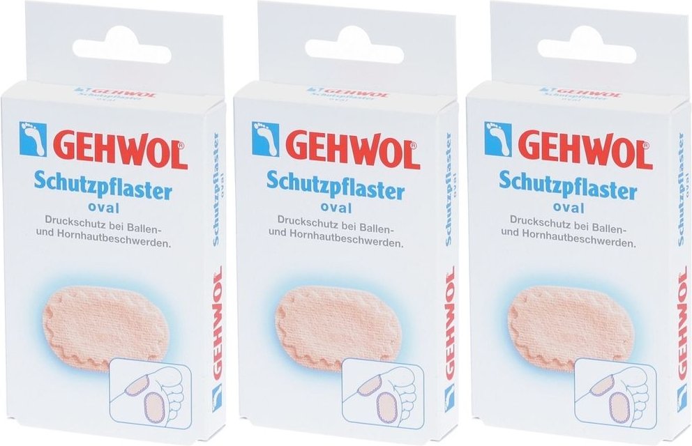 Gehwol Schutzpfl Oval x3 3x4 St Pflaster