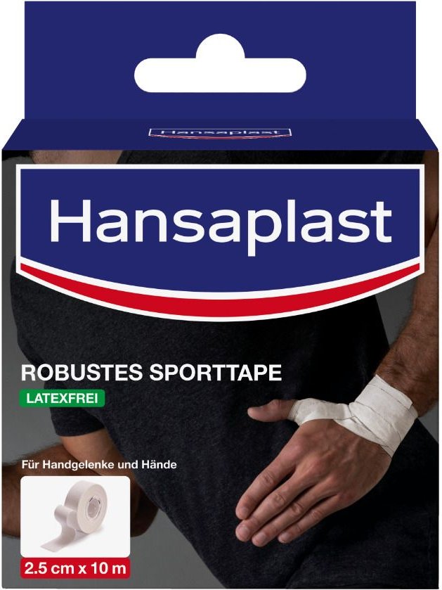 Hansaplast robustes Sporttape 2,5 cmx10 m weiß 1 St Bandage(s)