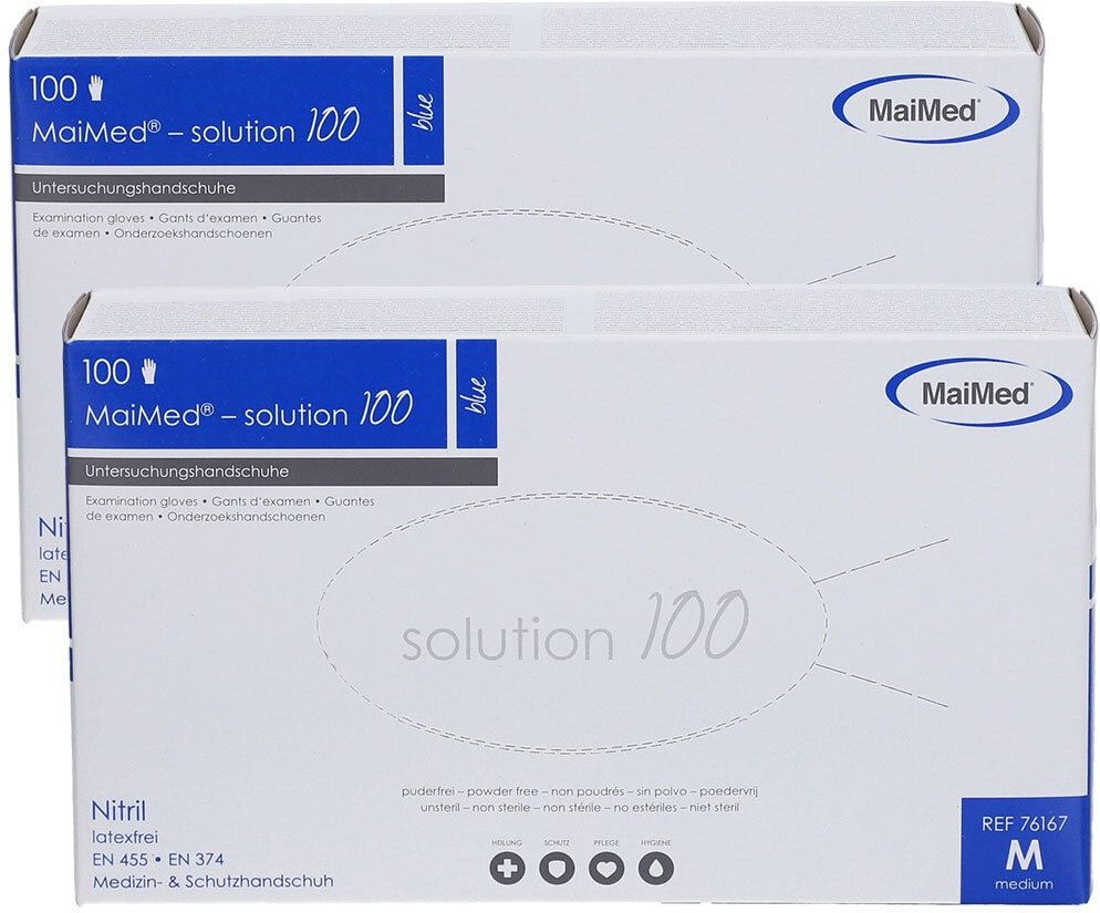 Param Einmalhandschuhe Nitril Größe M x2 2x100 St Handschuhe