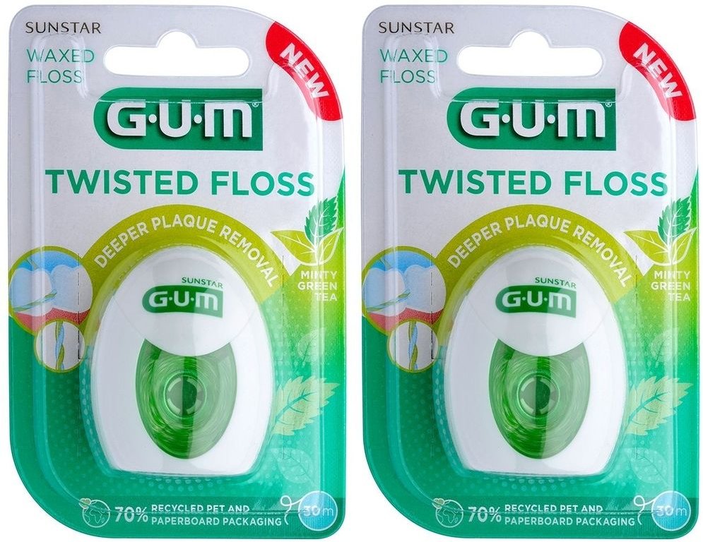 GUM Twisted Floss WAxED x2 2x1 St