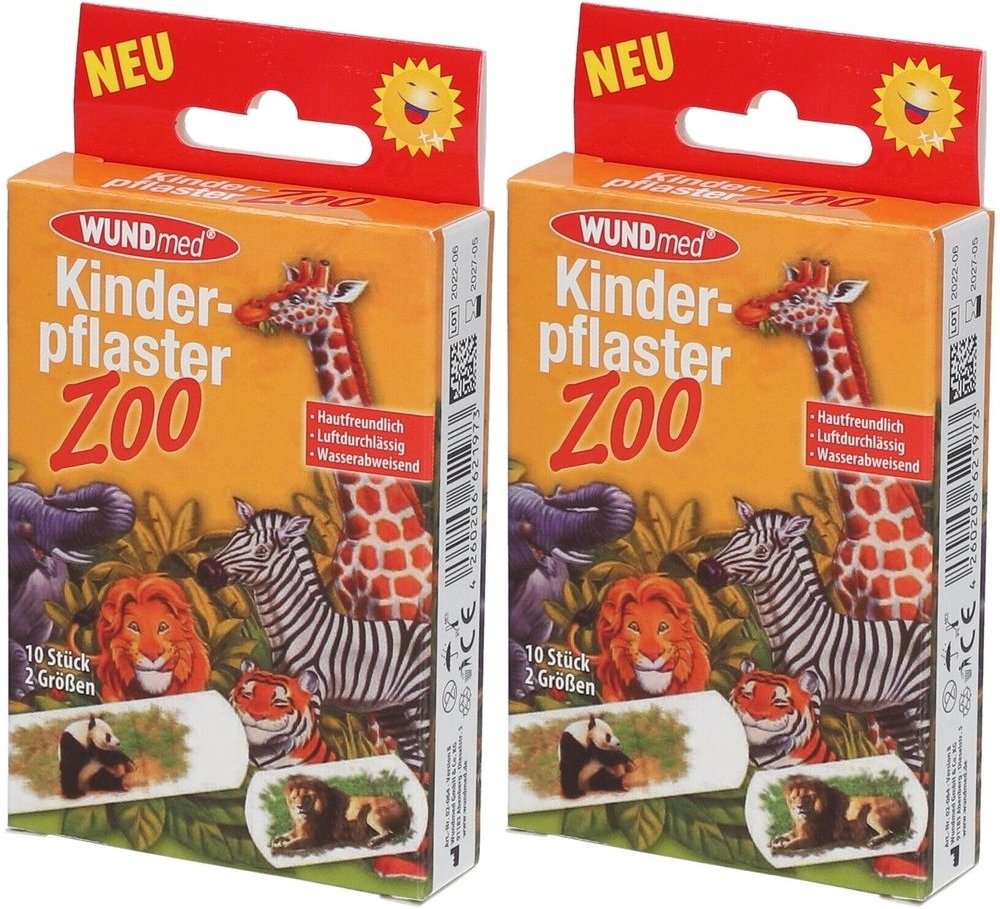 2x Kinderpflaster Zoo 2x10 St Pflaster