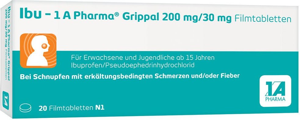 Ibu-1A Pharma Grippal 200 mg / 30 mg Filmtabletten