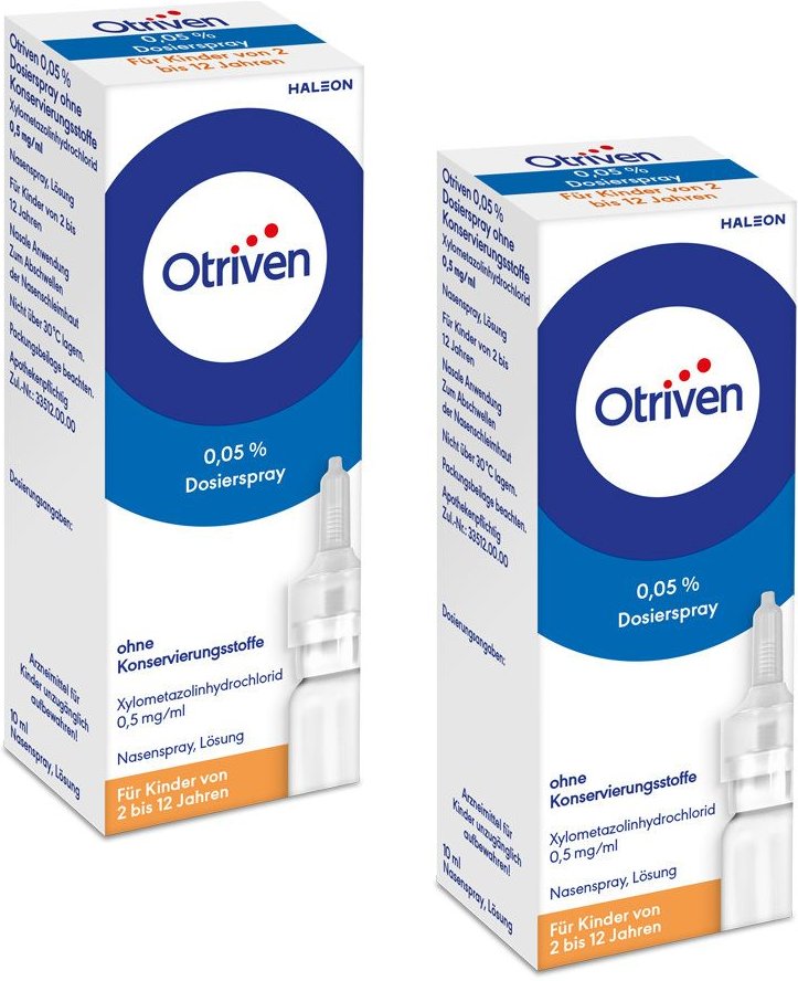 Otriven 0,05% Dosierspray ohne Konserv.Stoffe x2 2x10 ml