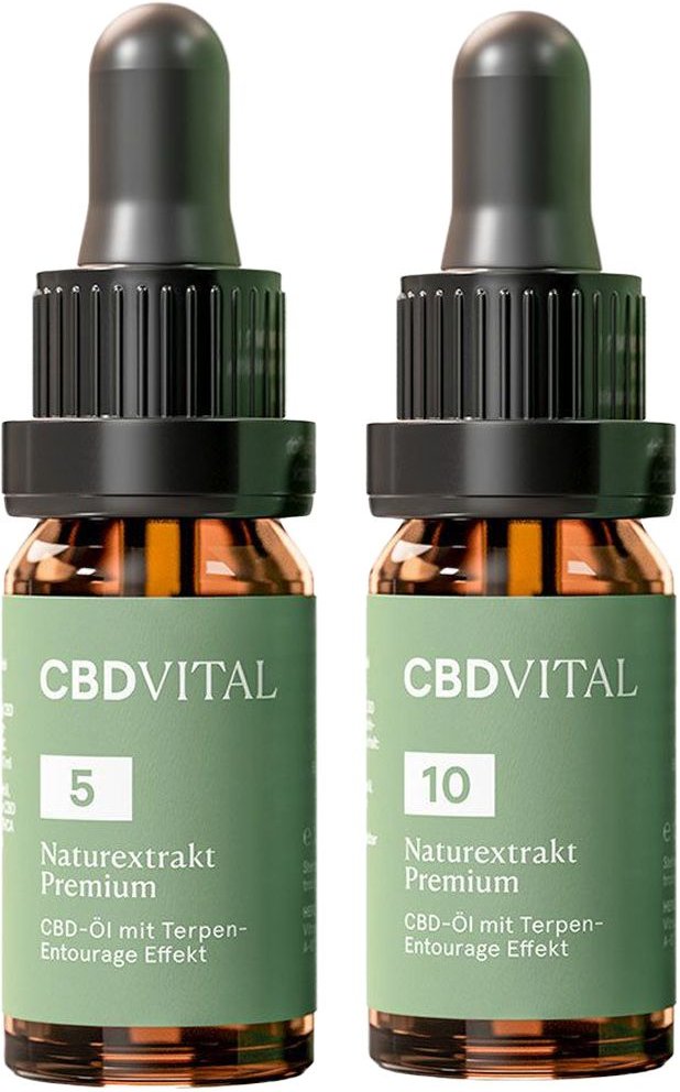 Naturextrakt Premium 10% CBD Vital Tropfen + 5% 1 St Öl