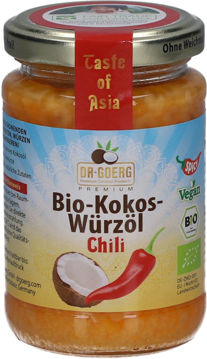 Bio-Kokos-Würzöl Chili 190 ml Öl