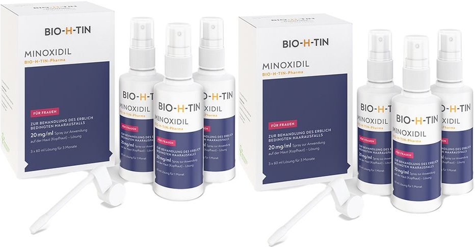 Thumbnail - Minoxidil Bio-H-Tin Pharma 20 mg/ml Spray Lsg. Doppelpack 2x3x60 ml Lösung