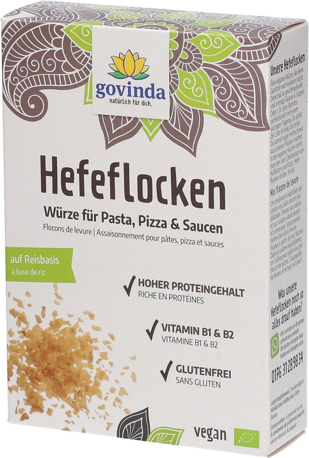 Govinda Hefeflocken auf Reisbasis 100 g Sonstige