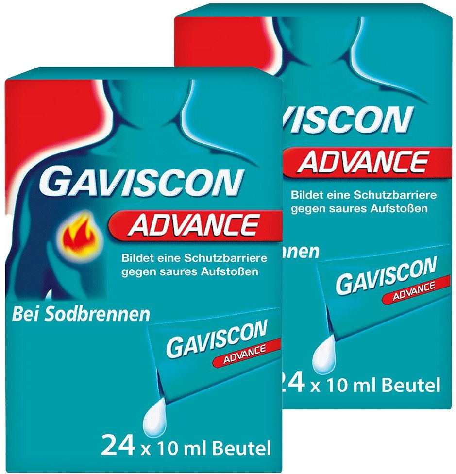 Gaviscon Advance Pfefferminz Suspension Sparset 48x10 ml