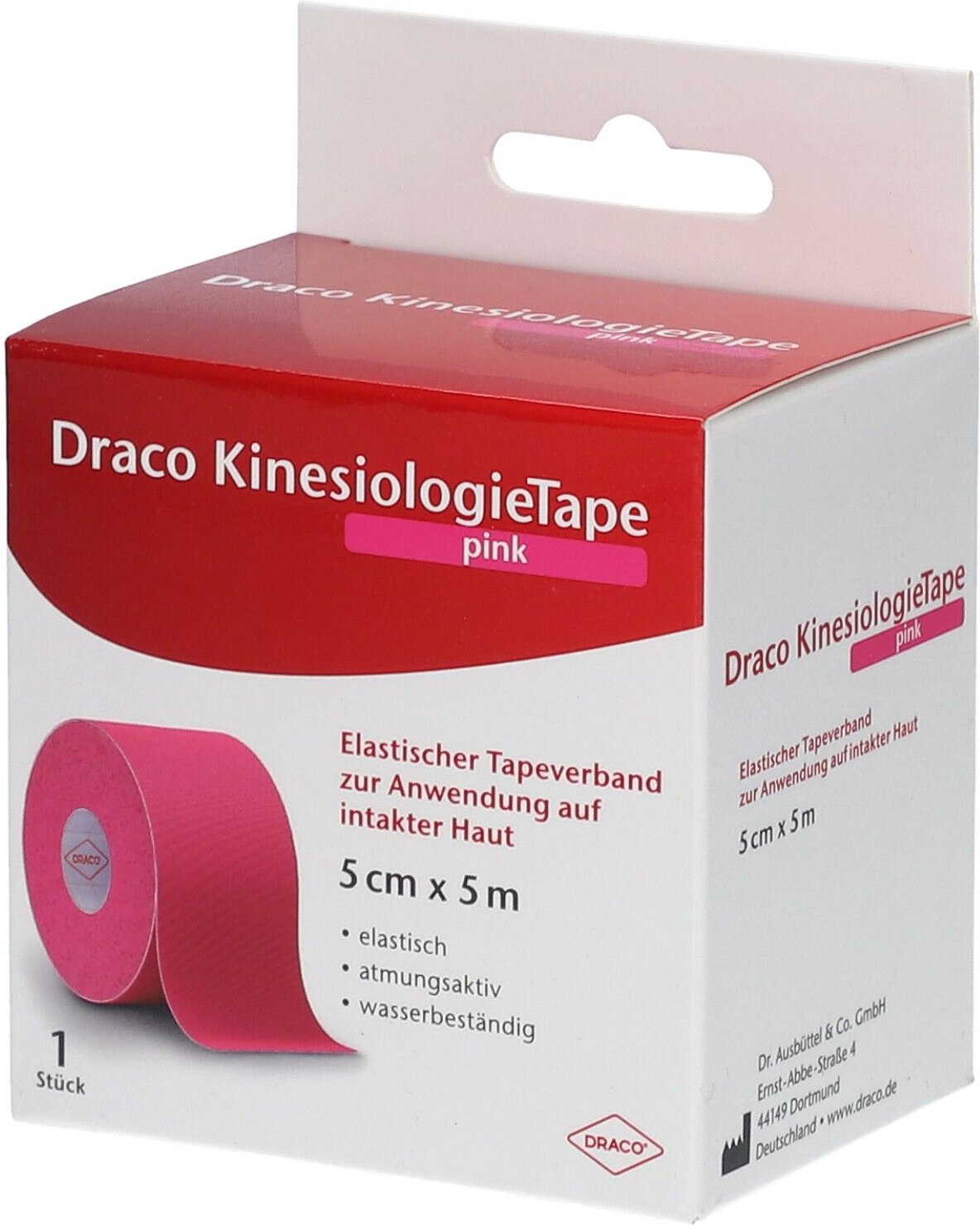 Draco Kinesiologietape 5 cmx5 m pink
