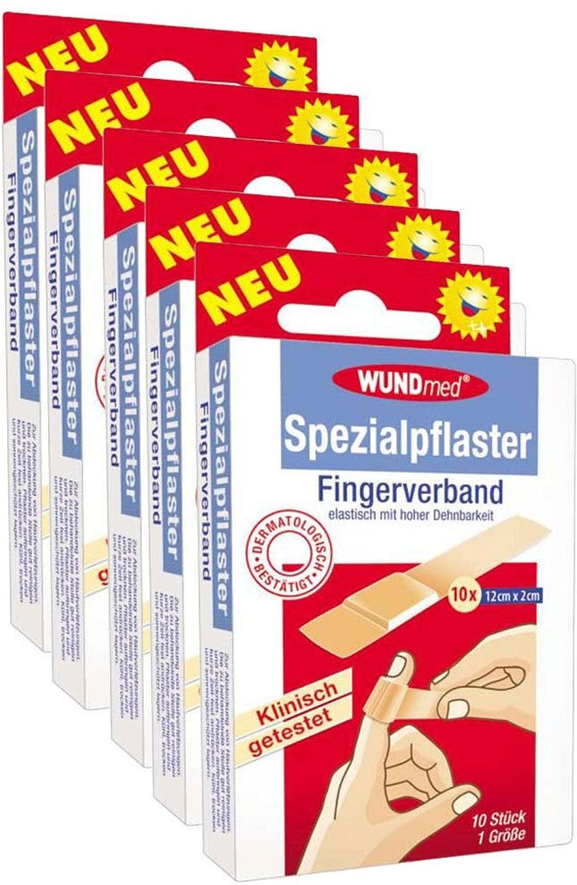 Fingerverband Spezialpflaster 2x12 cm 5x 5x10 St Pflaster