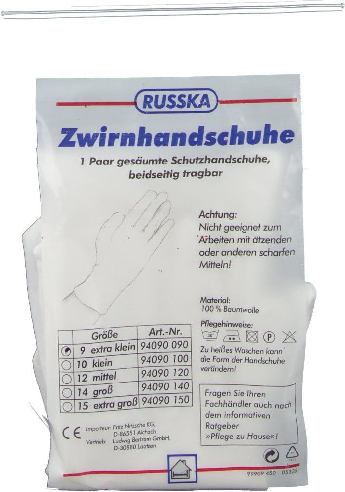 Zwirnhandschuhe extra klein 1x2 St Handschuhe