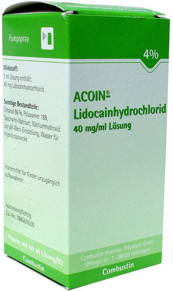 Acoin Lidocainhydrochlorid 40 mg / ml Lösung