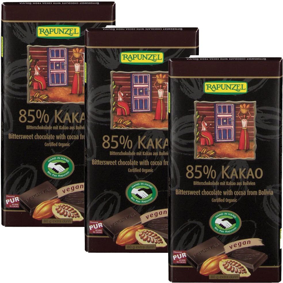 Rapunzel Bio 85 % Kakao Bitterschokolade 4x80 g TODO