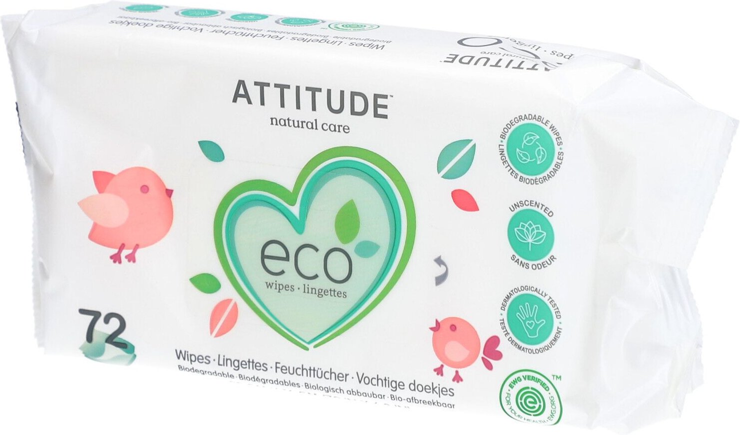 Attitude Eco Vochtige Doekjes 72 St Tücher