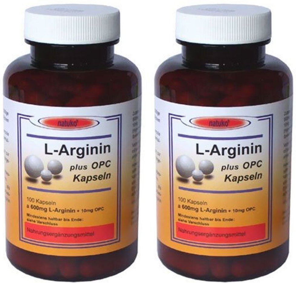 L-Arginin+Opc 600 mg Kapseln 2x 2x100 St