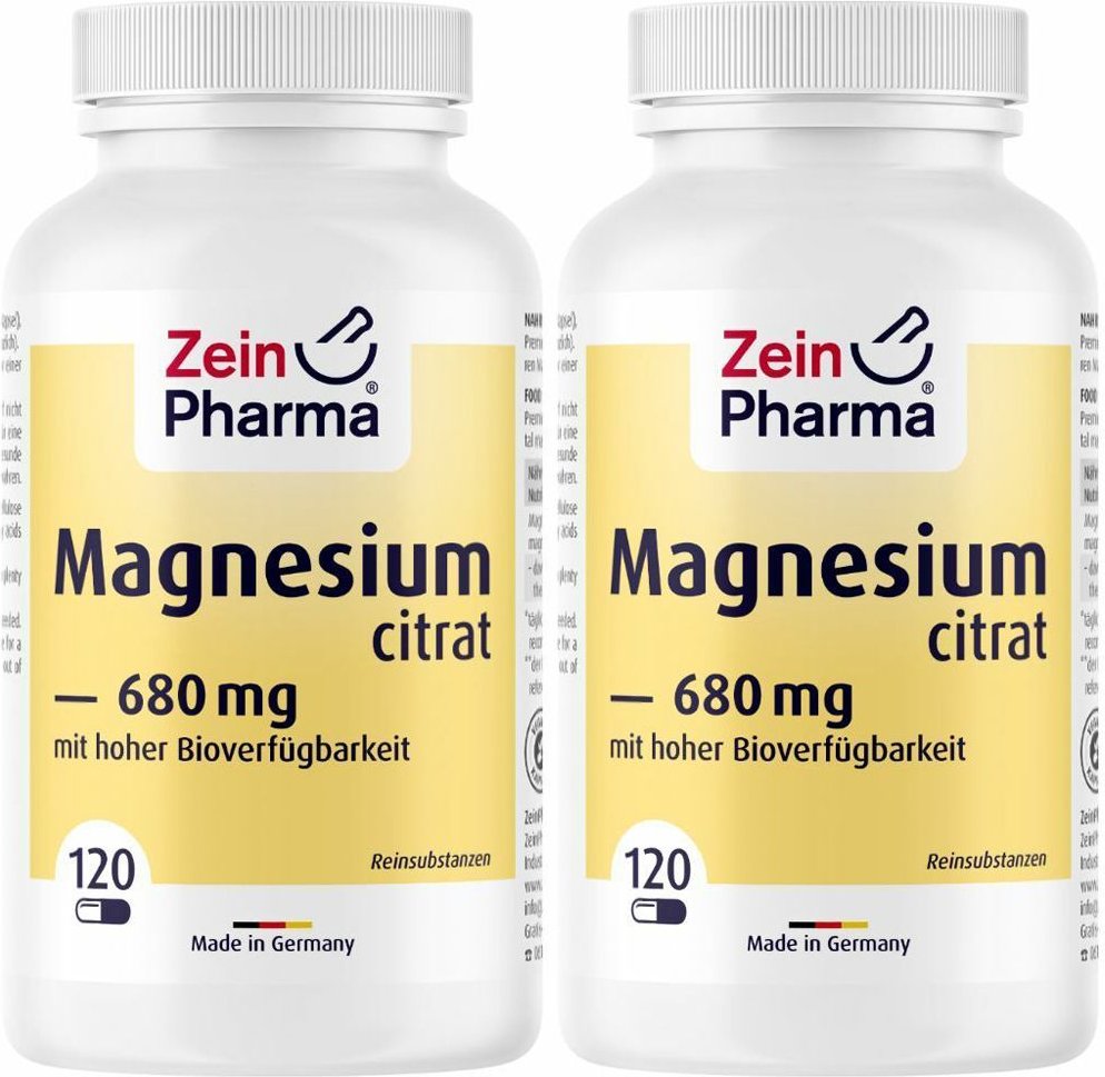 ZeinPharma Magnesium Citrat Kapseln Doppelpack 2x120 St