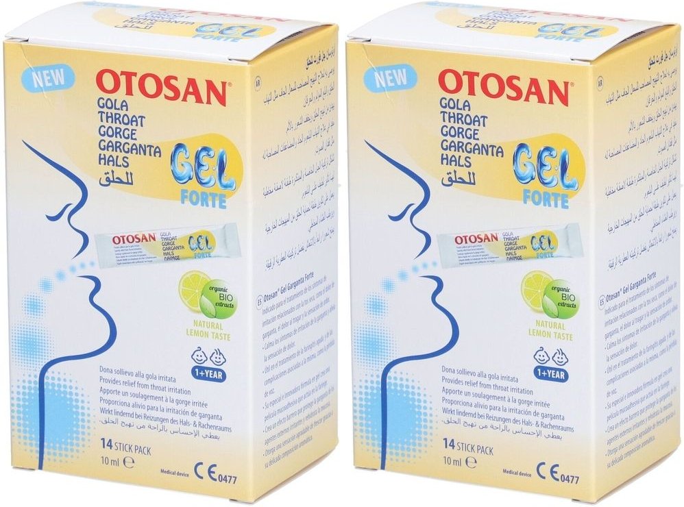 Otosan Hals- und Rachengel Forte 2x 2x14x10 ml Gel