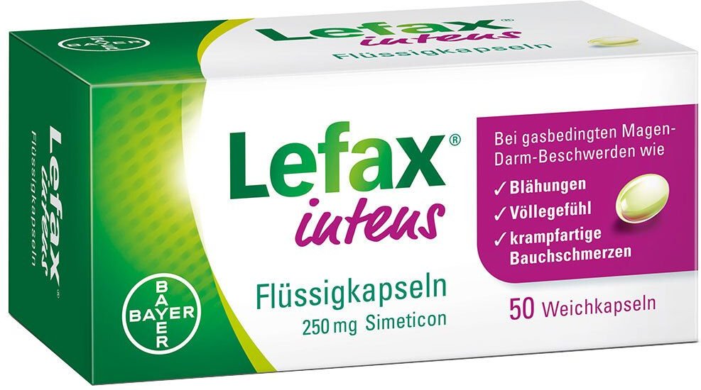 Lefax intens Flüssigkapseln 250 mg Simeticon 50 St Weichkapseln