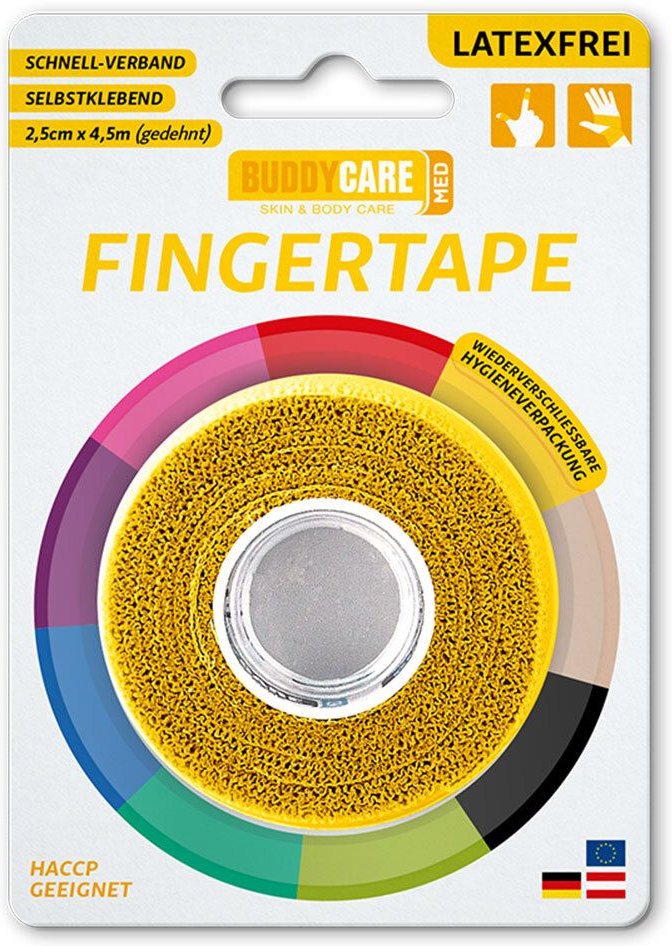 Fingertape latexfrei Buddycare MED gelb 1 St