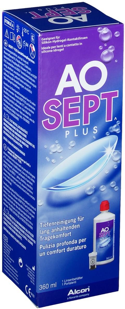 AOSept Plus (360ml Peroxidlösung + Behälter) Peroxidlösung, Pflegemittel