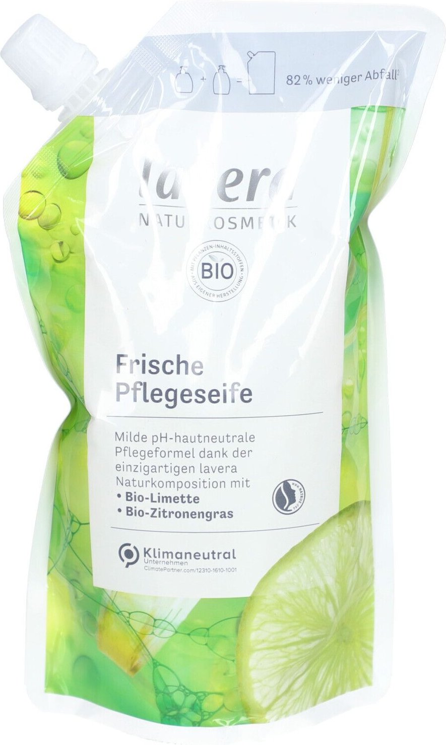 Lavera Pflegeseife frisch Bio Limette+Zitr.gr.NF 500 ml Seife