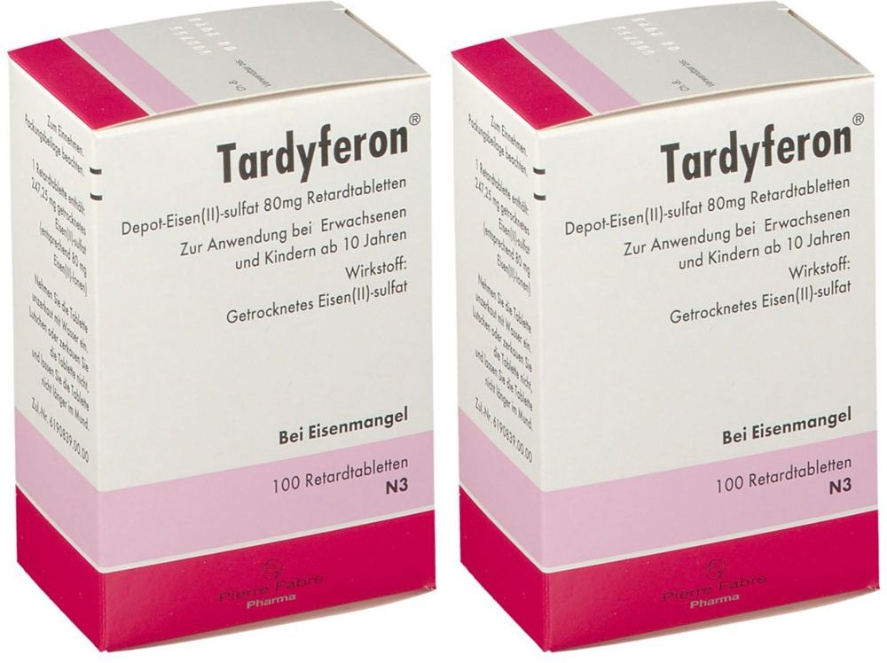 Tardyferon Depot-Eisen(II)-sulfat Doppelpack 2x100 St Retard-Tabletten