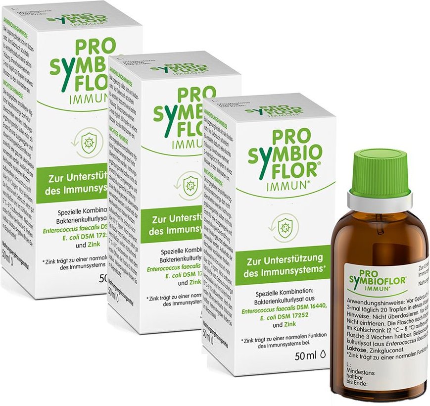 Pro-Symbioflor Immun mit Bakterienkulturen & Zink 3x50 ml Tropfen zum Einnehmen