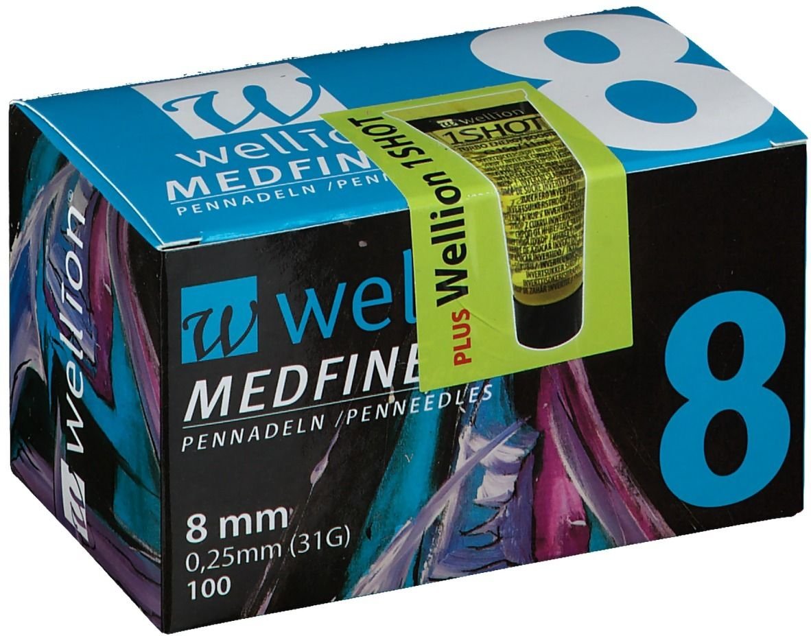 Wellion Medfine plus Pen-Nadeln 8 mm 100 St Kanüle