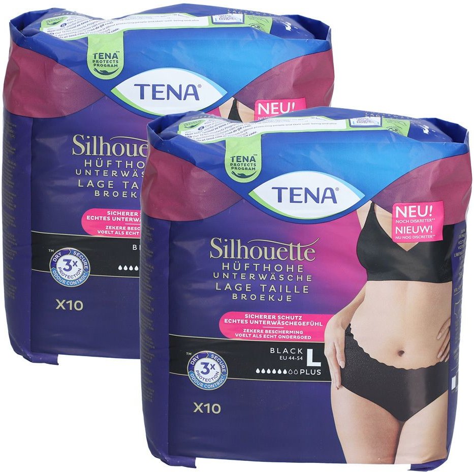 Tena Silhouette Plus L black Inkontinenz Pants 2x10 St Inkontinenzslip