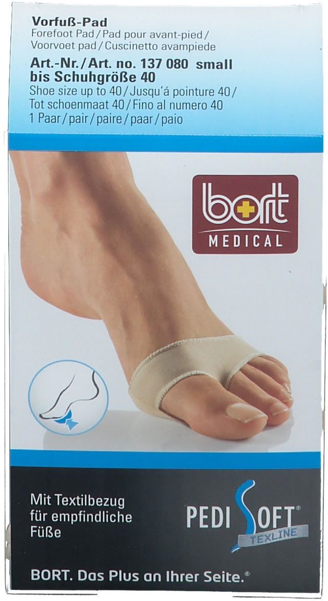 Bort PediSoft TexLine Vorfuß Pad small 2 St Bandage(s)