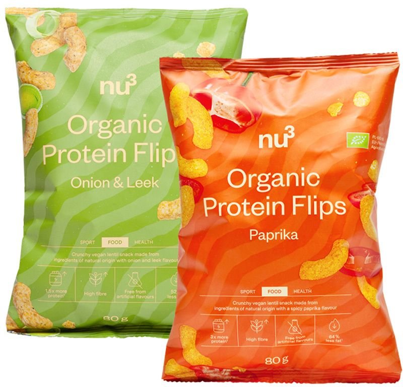 nu3 Organic Protein Flips, Mix 2x80 g Bissen